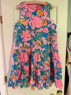 Bright Floral Sleeveless Sundress in Blue and Pink Trina Rose to the occasion